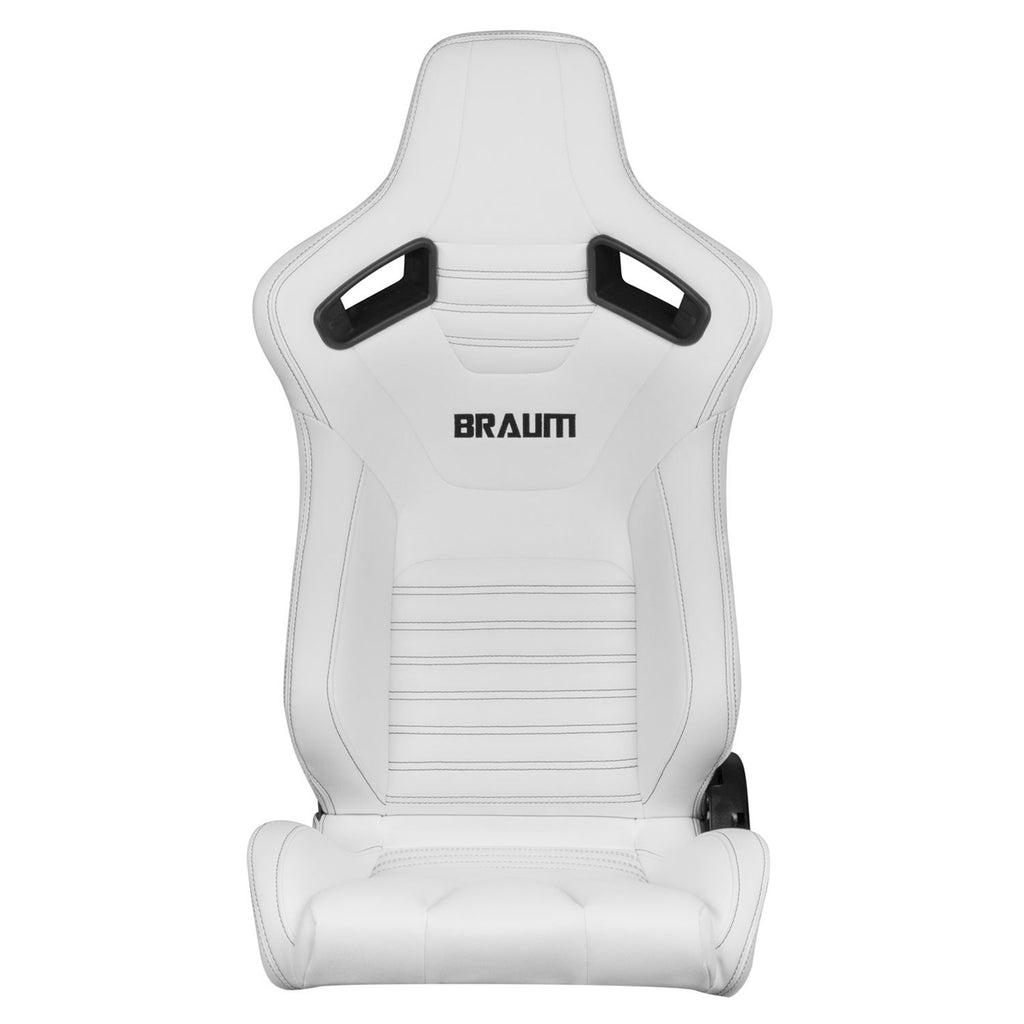 Braum Racing ELITE-X Series Racing Seats (Pair; White Leatherette)