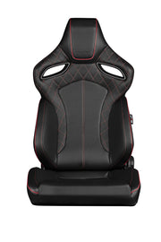Braum Racing ORUE Series Racing Seats (Pair; Diamond Edition / Red Stitching)