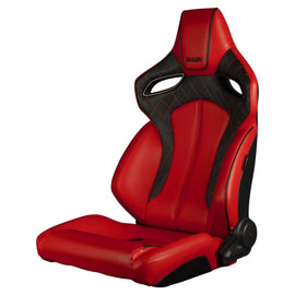 Braum Racing ORUE Series Racing Seats (Pair; Diamond Edition / Red Leatherette)