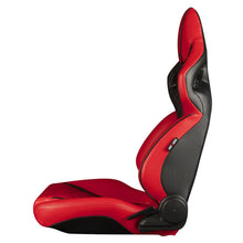 Load image into Gallery viewer, Braum Racing ORUE Series Racing Seats (Pair; Diamond Edition / Red Leatherette)
