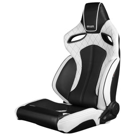 Braum Racing ORUE Series Racing Seats (Pair; Diamond Edition / White Leatherette)