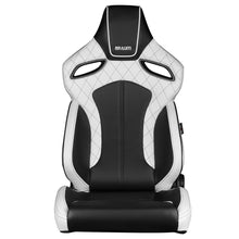 Load image into Gallery viewer, Braum Racing ORUE Series Racing Seats (Pair; Diamond Edition / White Leatherette)