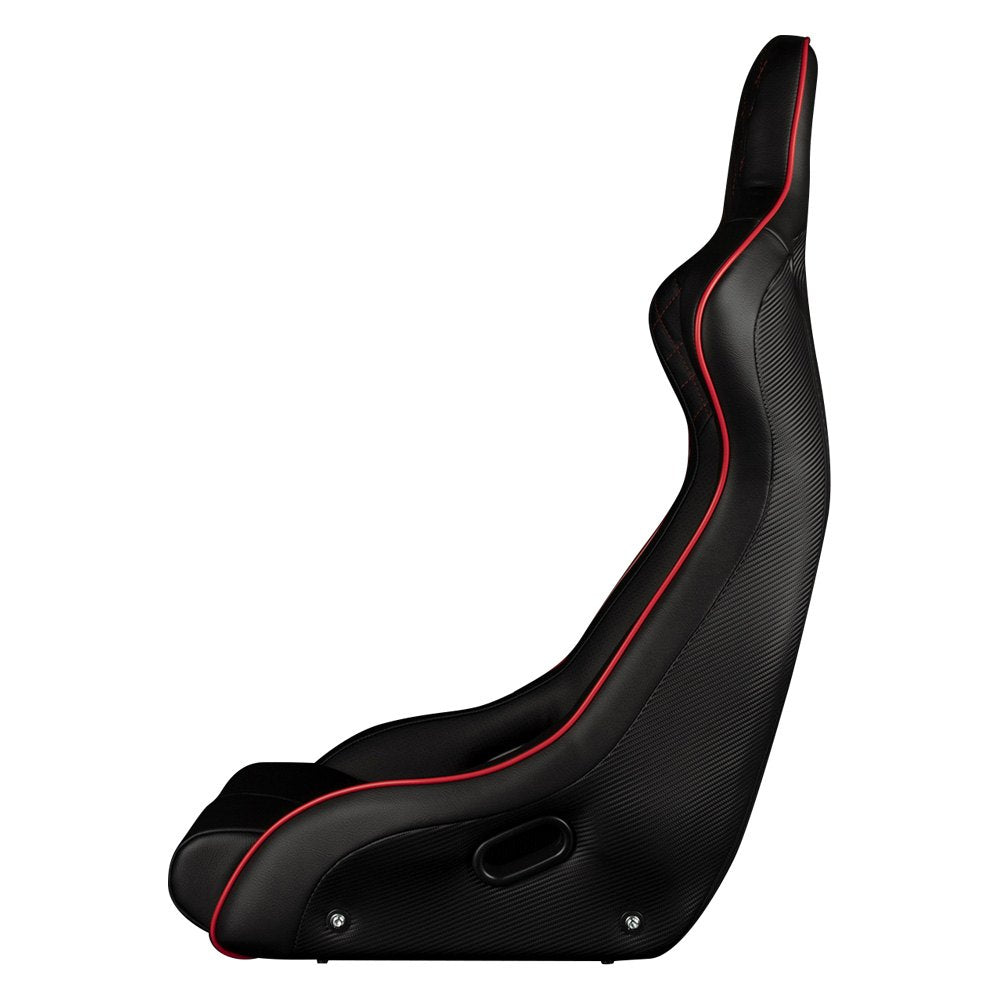 Braum Racing VENOM X Series Fixed Back Racing Seats (Single; Diamond Edition / Red Piping)