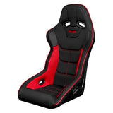 Braum Racing FALCON X Series FIA Approved Fixed Back Racing Seats (Single; Black / Red)