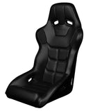 Braum Racing FALCON X Series FIA Approved Fixed Back Racing Seats (Single; Black Leatherette)