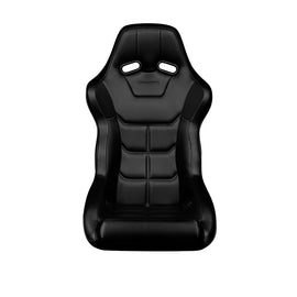 Braum Racing FALCON X Series FIA Approved Fixed Back Racing Seats (Single; Black Leatherette)