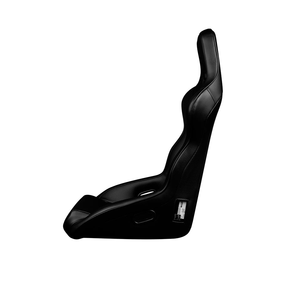 Braum Racing FALCON X Series FIA Approved Fixed Back Racing Seats (Single; Black Leatherette)