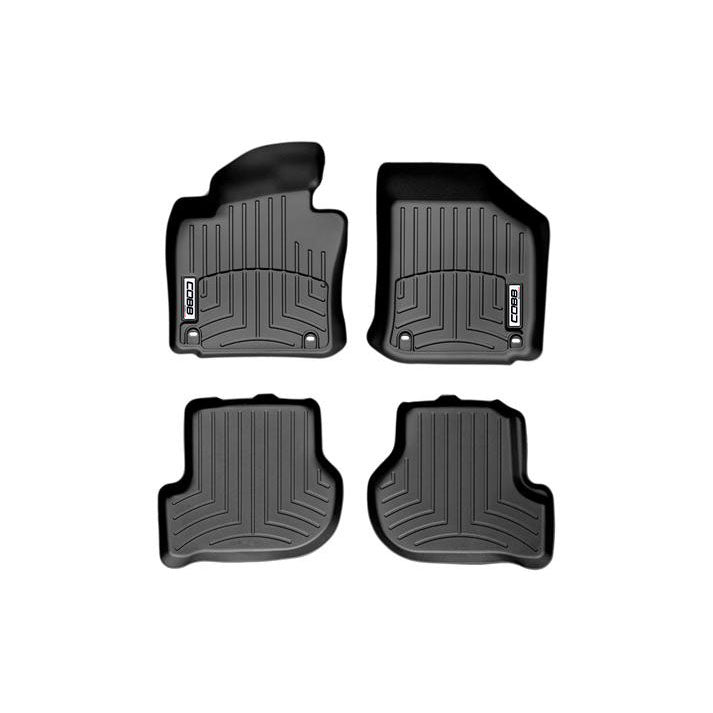 COBB x WeatherTech (Oval Floor Retention) Front and Rear FloorLiners (Black) - Volkswagen GTI 2010-2014