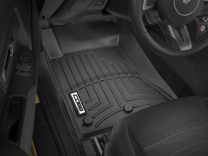 COBB x WeatherTech Front & Rear FloorLiner (Black) - Ford Mustang 2015-2023