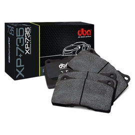 DBA XP+735 Rear Brake Pads - Mitsubishi EVO 03-06 / Subaru STi 04-17 / Nissan 350Z /G35 w/ Brembo 03-09 (+Multiple Fitments)