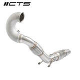CTS Turbo Exhaust Downpipe with High Flow Cat - (MK7/MK7.5 Golf, GTI, GLI, A3 FWD)