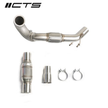 Load image into Gallery viewer, CTS Turbo Exhaust Downpipe with High Flow Cat - (MK7/MK7.5 Golf, GTI, GLI, A3 FWD)
