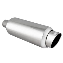 Load image into Gallery viewer, DC Sports Universal Round Muffler 2.5&quot; Inlet-3.25&quot; 5&quot; Tip Slant Cut