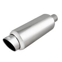 Load image into Gallery viewer, DC Sports Universal Round Muffler 2.5&quot; Inlet-3.25&quot; 5&quot; Tip Slant Cut