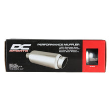 Load image into Gallery viewer, DC Sports Universal Round Muffler 2.5&quot; Inlet-3.25&quot; 5&quot; Tip Slant Cut