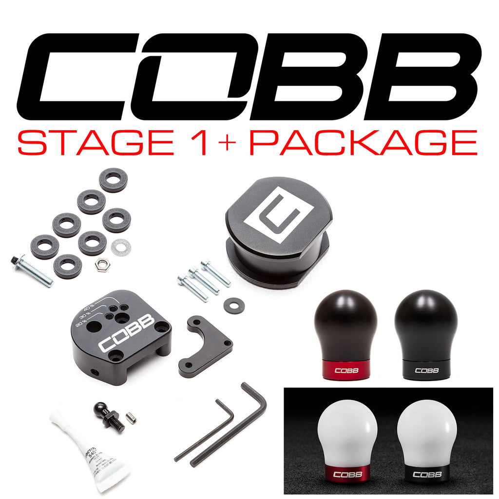 Cobb Stage 1+ Drivetrain Package (White w/ Blk Shift Knob) - Ford Focus ST 2013-2018 / Focus RS 2016-2018