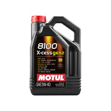 Load image into Gallery viewer, Motul 5L Synthetic Engine Oil 8100 5W40 X-CESS Gen 2 (Universal; Multiple Fitments)