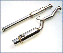 Load image into Gallery viewer, Invidia 2003-2006 Mitsubishi Evo 8/9 76mm REGULAR Stainless Steel Tip Cat-back Exhaust