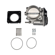 Load image into Gallery viewer, IAG Big Bore 76mm Throttle Body with Electronics and Adapter Package for OEM Subaru STI / Cosworth Intake Manifold; Black Finish.