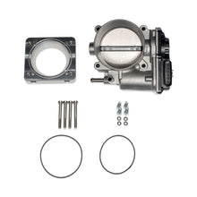 Load image into Gallery viewer, IAG Big Bore 76mm Throttle Body with Electronics and Adapter Package for OEM Subaru STI / Cosworth Intake Manifold; Silver Finish.