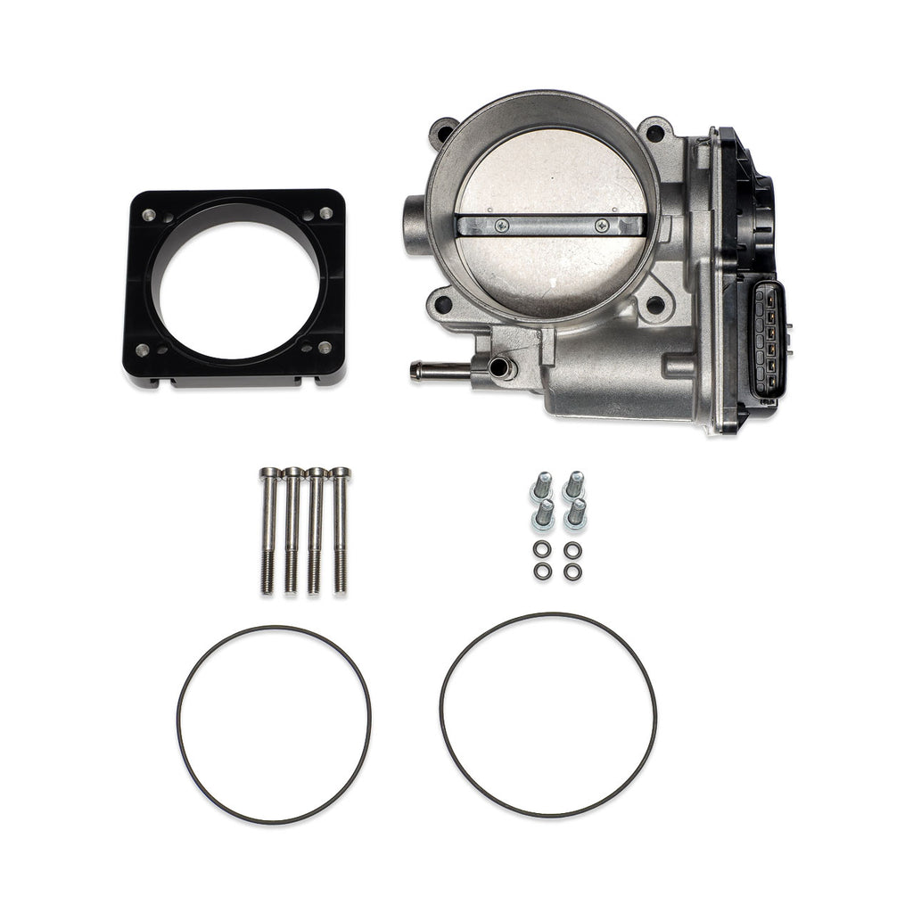 IAG Big Bore 76mm Throttle Body w/ Electronics & Black Adapter Package for Subaru STI Process West Intake Manifolds