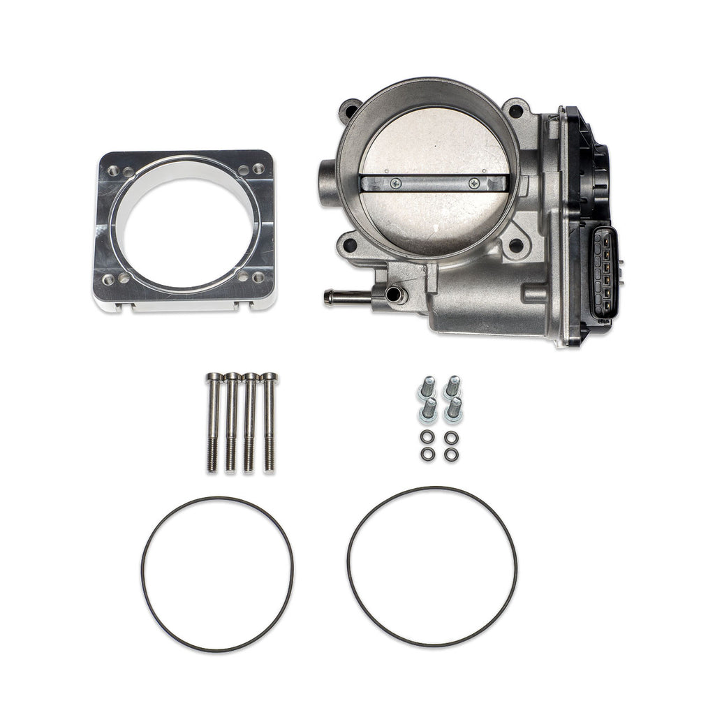 IAG Big Bore 76mm Throttle Body w/ Electronics & Silver Adapter Package for Subaru STI Process West Intake Manifolds