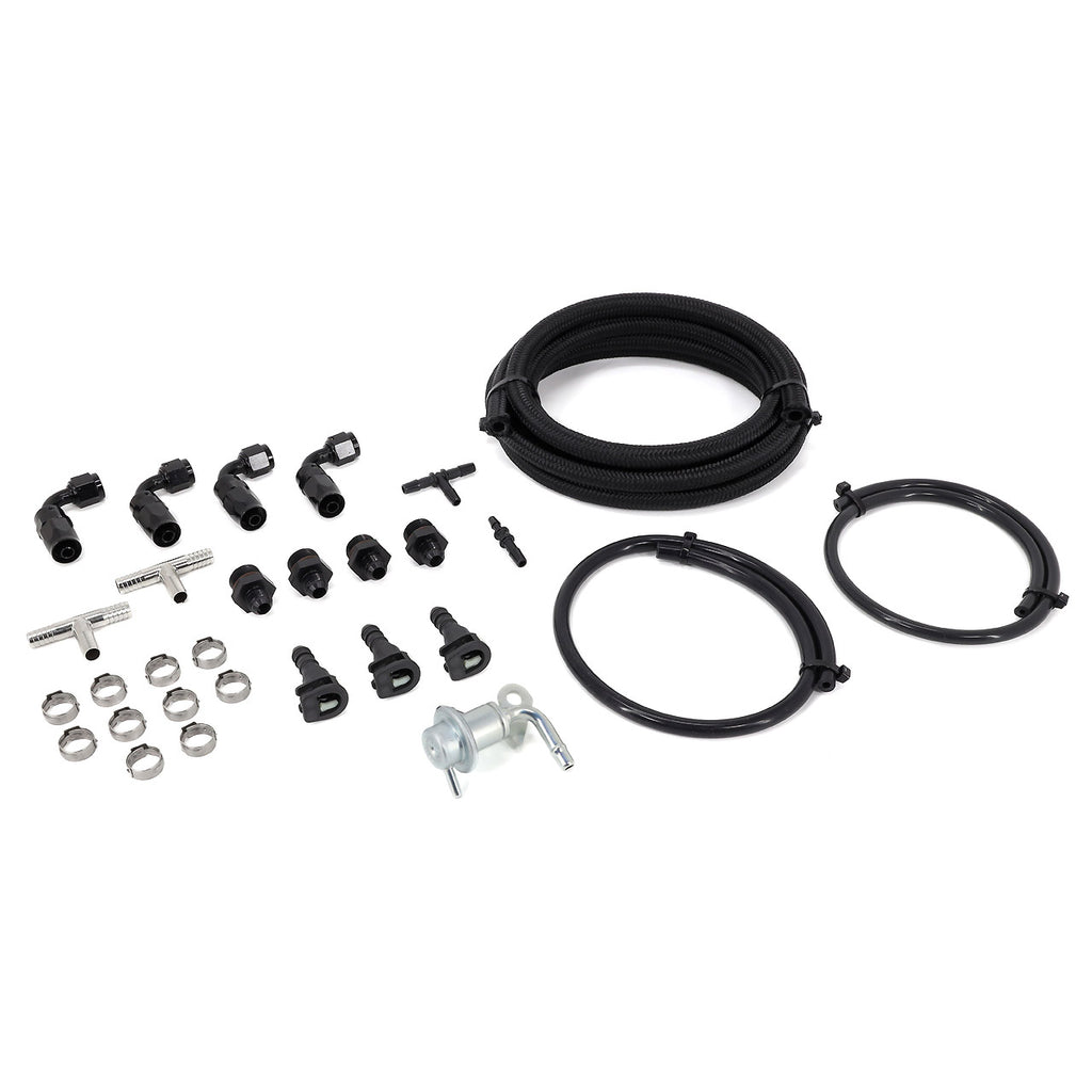 IAG Braided Fuel Line & Fitting Kit for IAG Top Feed Fuel Rails for 08-21 STI.