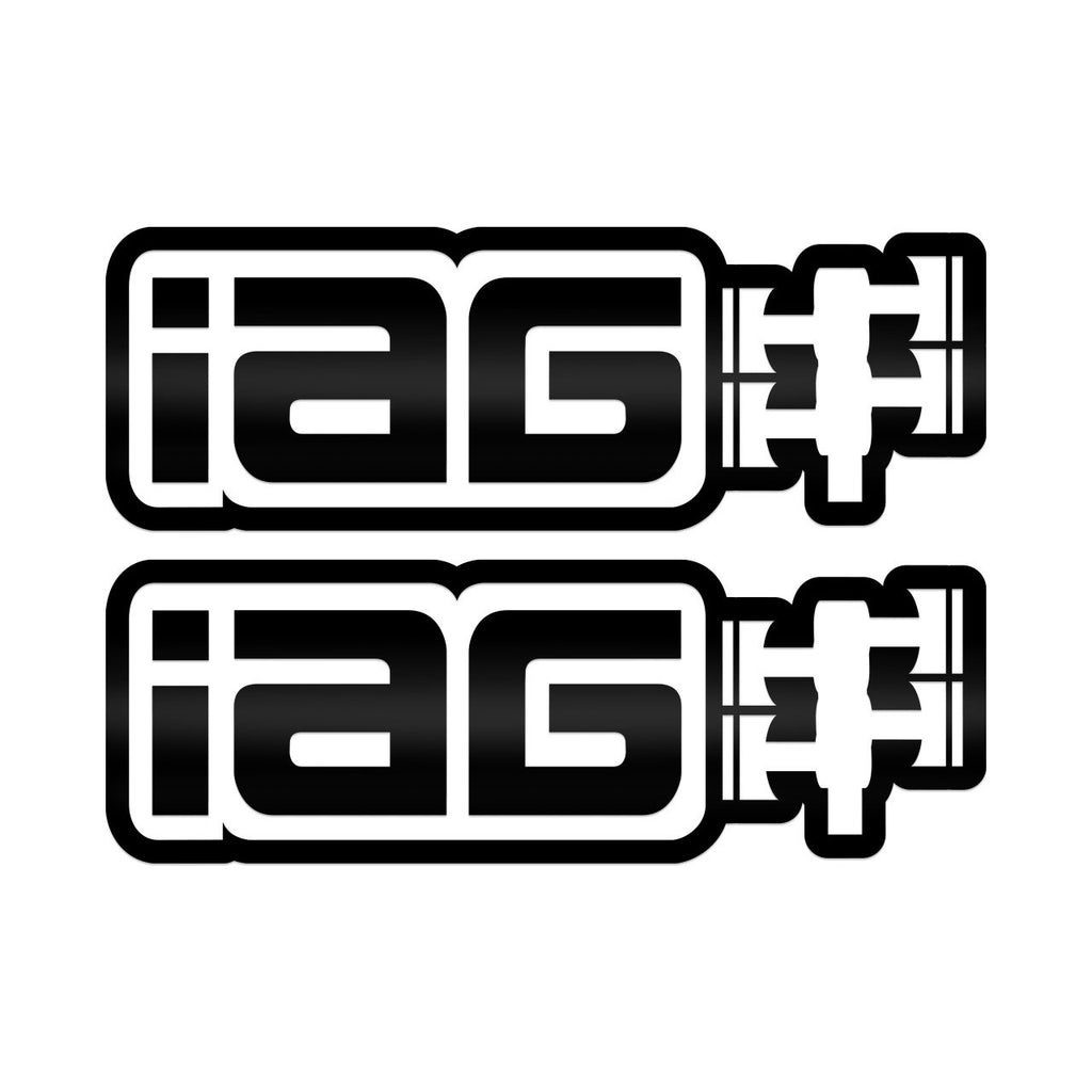 IAG 20 Inch Gloss Black Die Cut Sticker - Sold as 1 Pair.