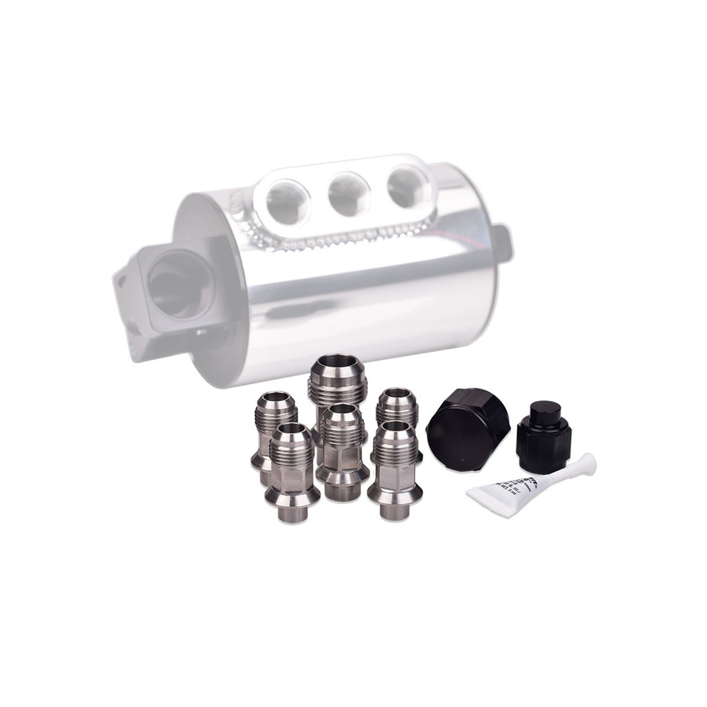 IAG Performance IAG-ENG-7301 Stainless Steel AN Breather Fitting Set for EJ20/EJ25