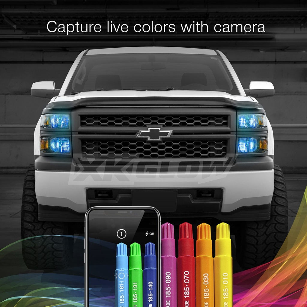 XK GLOW 2 IN1 LED HEADLIGHT & MULTI-COLOR DEVIL EYE | XKCHROME SMARTPHONE APP