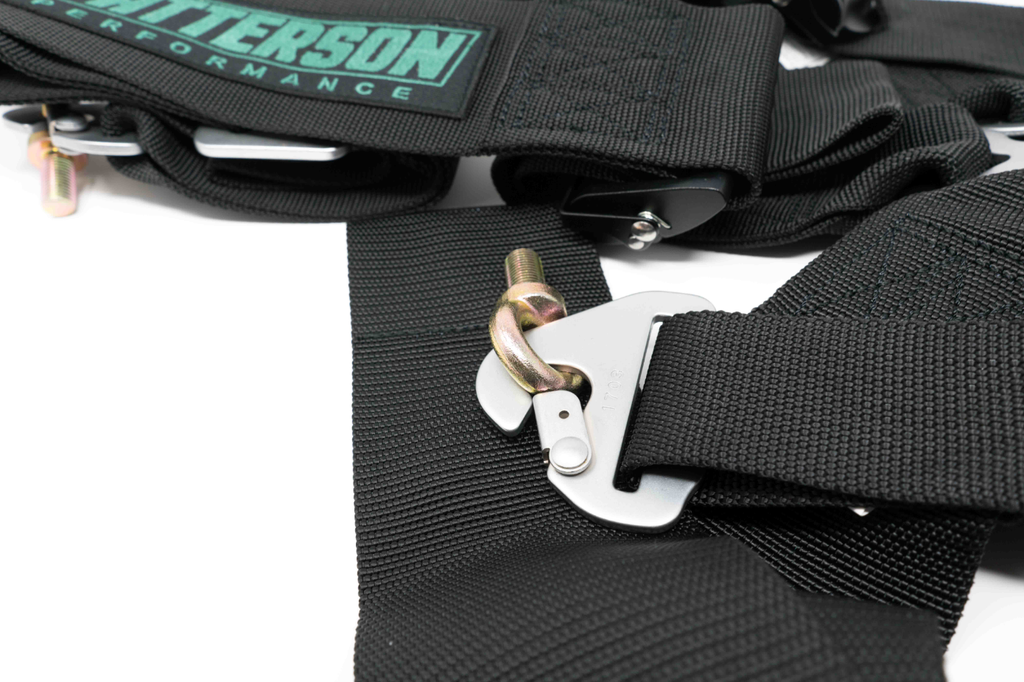 Patterson Performance 5 Point Cam Lock Racing Harness - Black w/ Teal