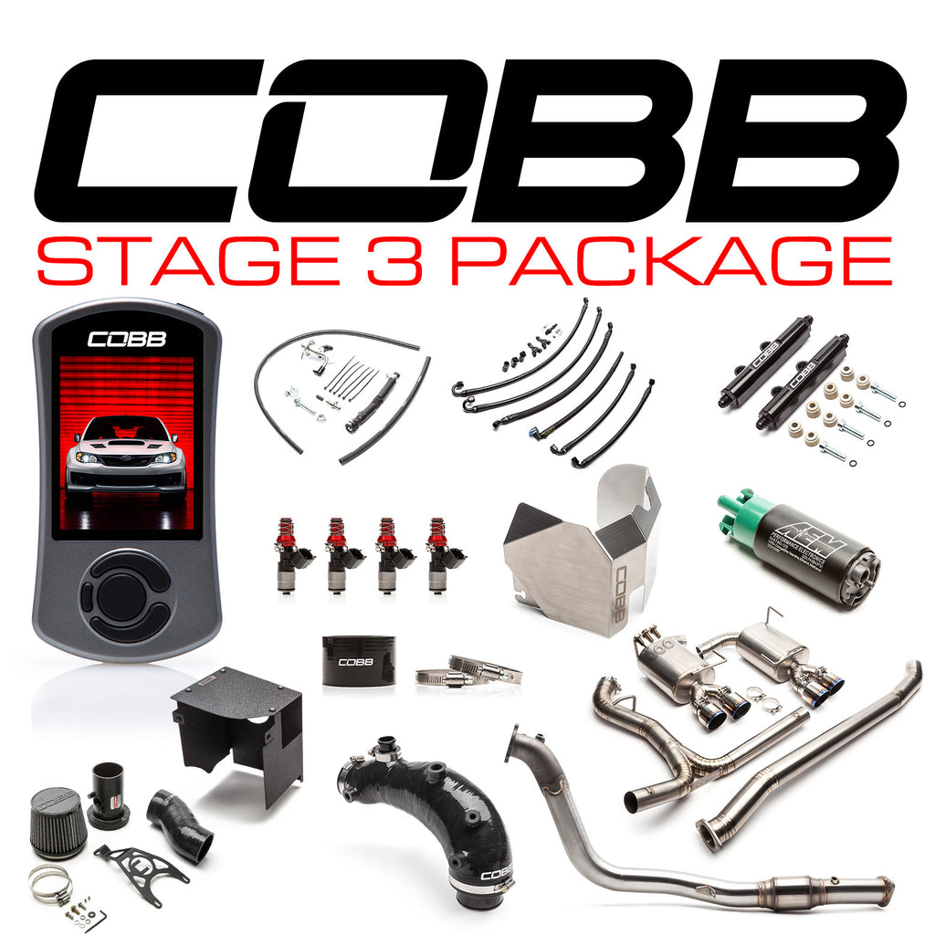 Cobb Stage 3 Power Package (Titanium) w/ Cobb Blue Intake - Subaru STi 2011-2014 (Sedan)