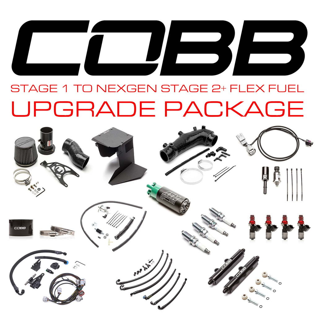 Cobb Stage 1 to NexGen Stage 2 + Flex Fuel Power Package Upgrade (Black) - Subaru STi 2015-2018