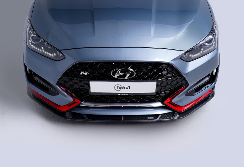 Adro Carbon Fiber Front Lip v2 (Type A) - Hyundai Veloster N 2019-2022