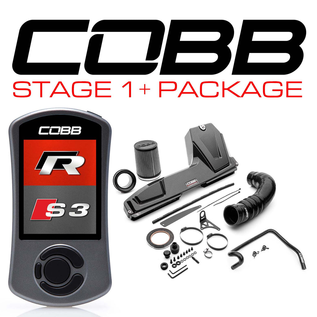 Cobb Stage 1+ Redline Carbon Fiber Power Package - Audi S3 2015-2020 (8V) / Volkswagen Golf R 2015-2019 (Mk7 / Mk7.5)