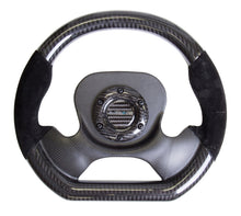 Load image into Gallery viewer, NRG Carbon Fiber Steering Wheel (320mm) CF Center Plate &amp; Two-Tone Carbon w/Suede Trim Handles