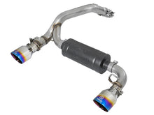 Load image into Gallery viewer, aFe Takeda 3in 304 SS Axle-Back Exhaust System w/ Blue Flame Tip 16-18 Ford Focus RS 2.3L (t)