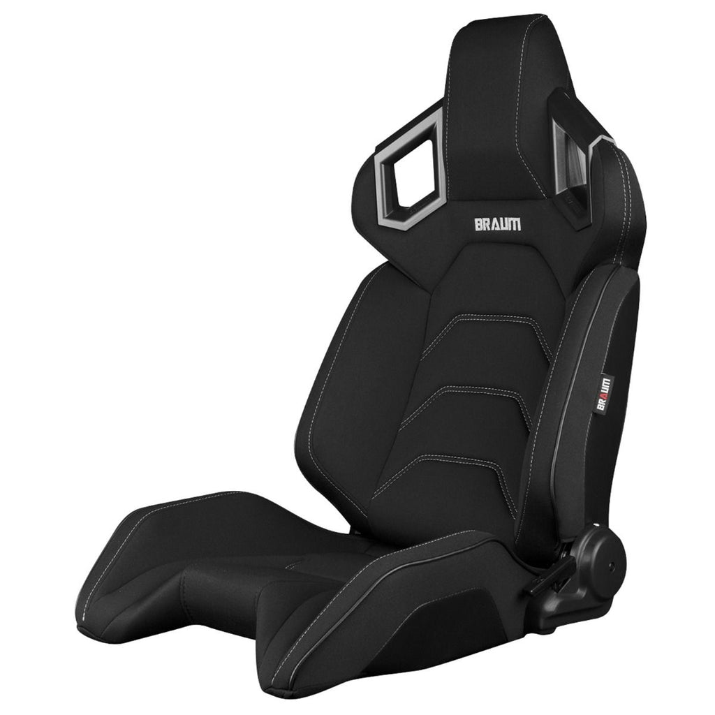 Braum Racing ALPHA-X Series Racing Seats (Pair; Black Cloth)