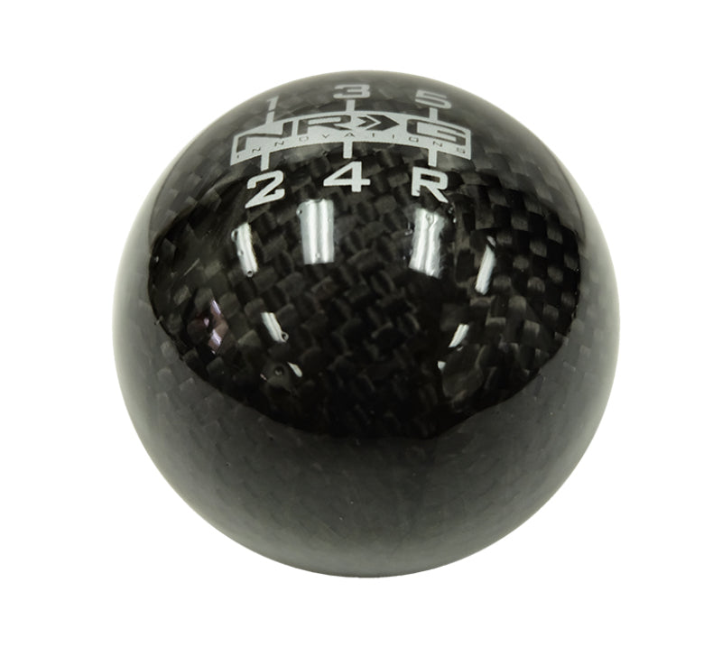 NRG Universal Ball Style Shift Knob - Heavy Weight 480G / 1.1Lbs. - Black Carbon Fiber (5 Speed)