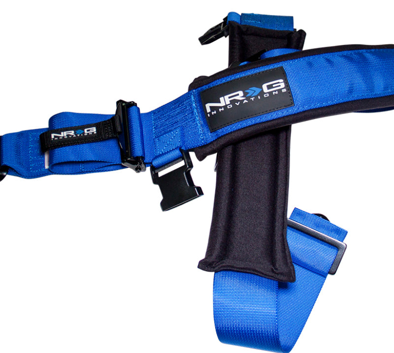 NRG SFI 16.1 5PT 3in. Seat Belt Harness / Latch Link - Blue