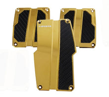 Load image into Gallery viewer, NRG Brushed Aluminum Sport Pedal M/T - Chrome Gold w/Black Carbon
