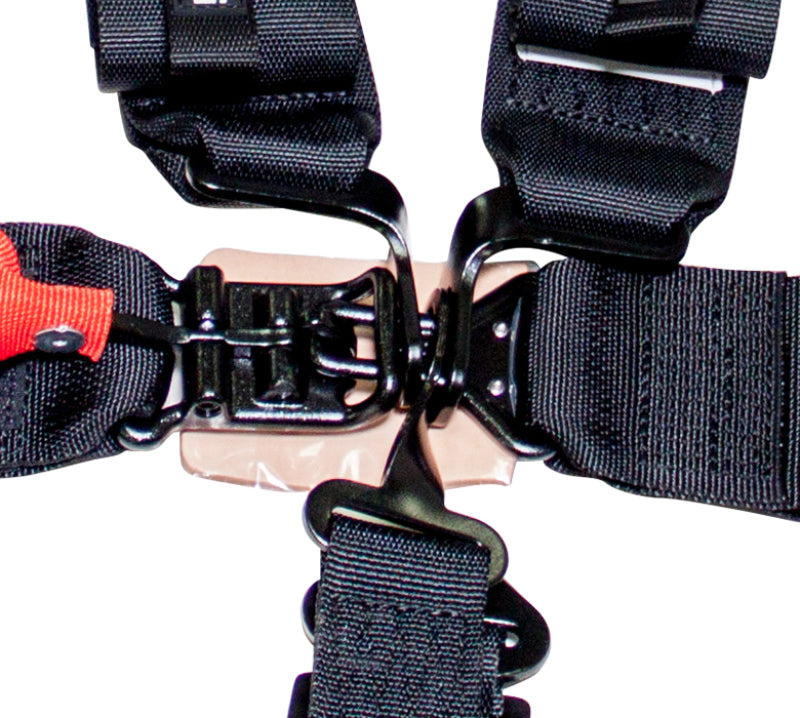 NRG SFI 16.1 5PT 3in Seat Belt Harness / Latch Link - Black