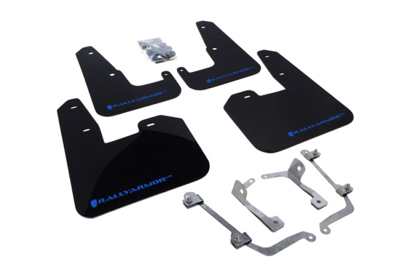 Rally Armor Black UR Mud Flap w/ Blue Logo - Subaru WRX 2011-2014 / STi 2008-2014 Hatchback