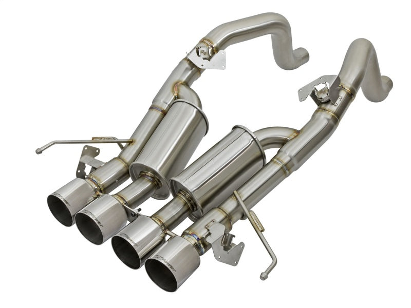 aFe MACHForce XP 3in-2 1/2in Axle Back 304SS Exhaust w/ Polished Tips 14-17 Chevy Corvette V8-6.2L