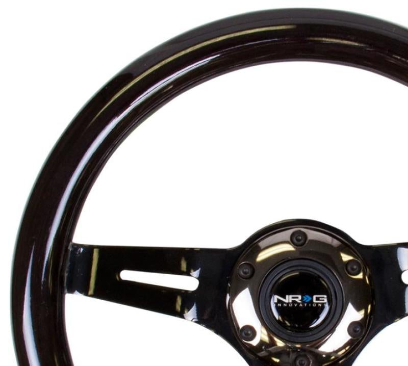 NRG Classic Wood Grain Steering Wheel (310mm) White w/Neochrome 3-Spoke Center