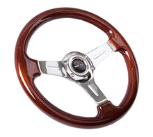 Load image into Gallery viewer, NRG Classic Wood Grain Steering Wheel (330mm) Wood Grain w/Chrome 3-Spoke Center