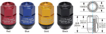 Load image into Gallery viewer, Project Kics Leggdura Racing Shell Type Lug Nut 35mm Closed-End Look 16 Pcs + 4 Locks 12X1.5 Gold