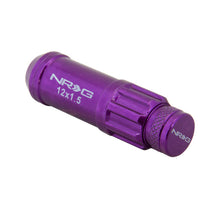 Load image into Gallery viewer, NRG 700 Series M12 X 1.5 Steel Lug Nut w/Dust Cap Cover Set 21 Pc w/Locks &amp; Lock Socket - Purple