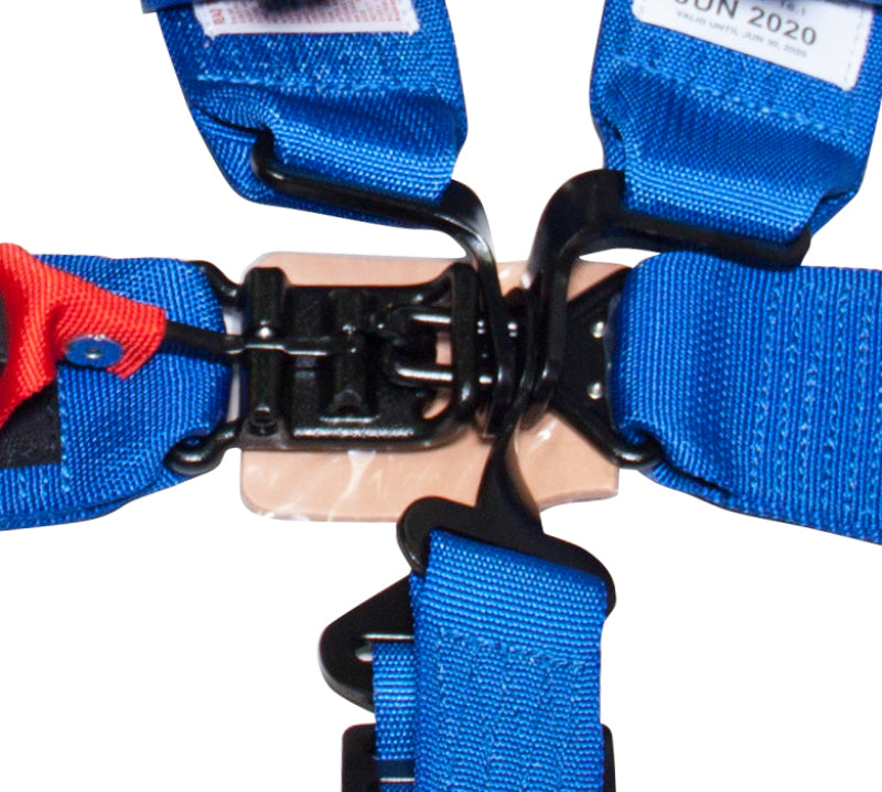 NRG SFI 16.1 5PT 3in. Padded Seat Belt Harness / Latch Link - Blue