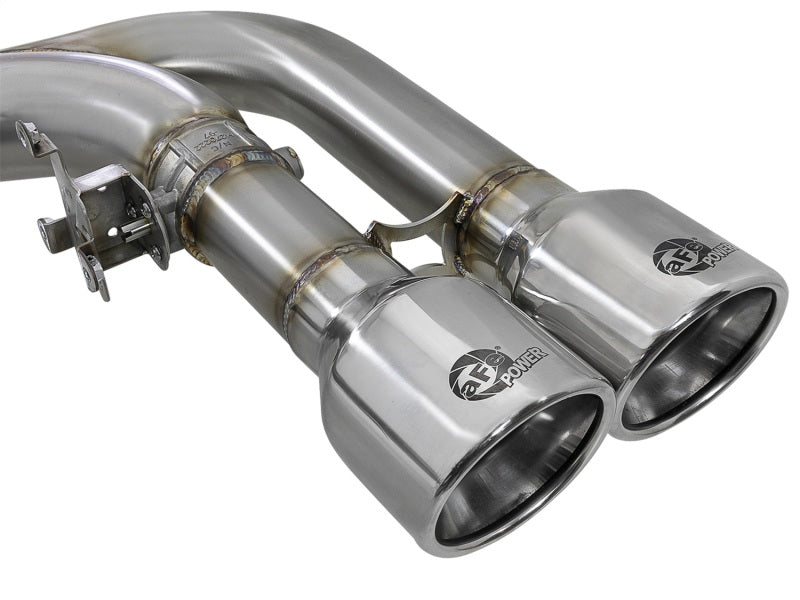 aFe MACH Force-Xp 3.5in. 304 SS C/B Exhaust w/o Muffler 15-18 BMW X5 M V8-4.4L (tt) - Polished Tip